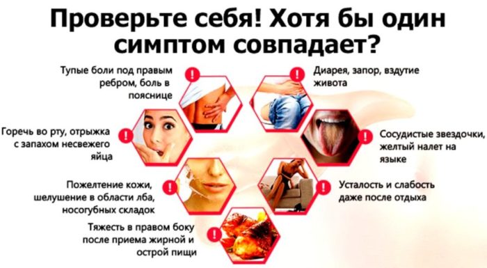 Характерные симптомы, сигнализирующие о проблемах с печенью