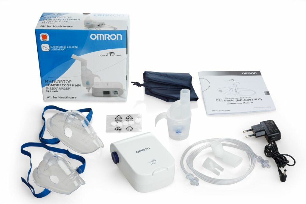 Комплектация ингалятора OMRON C21 Basic
